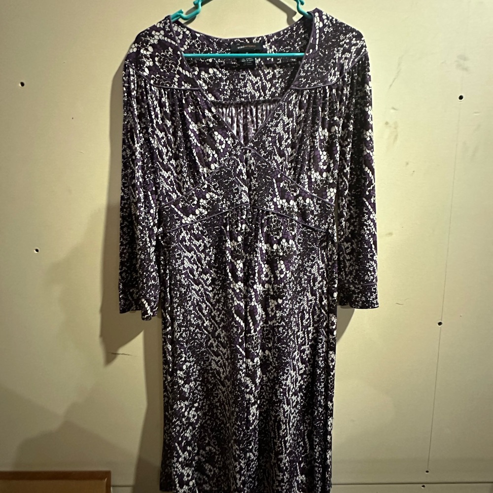 BCBGMaxAzria Purple and White Dress